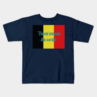 Travel Around the World - Belgium Kids T-Shirt